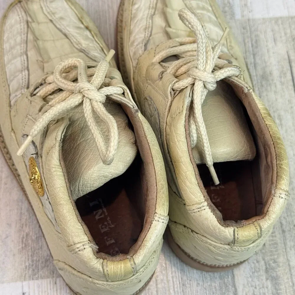 Sefeni Exotic Shoes Made of Tail crocodile & ostrich kids Size 11.5
